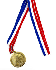 2 inch Gold Bow & Arrow Medallion