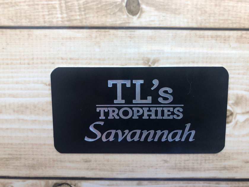 Rectangle Metal Name Badge TL's Trophies & Collectibles