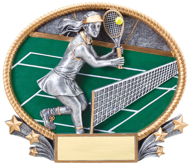 Tennis Female 3D Resin Plate