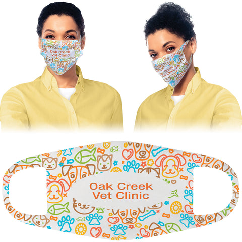 Single Layer Polyester Customized Face Mask Customize