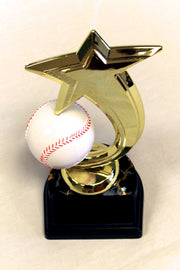 Spinning Baseball Trophy Star