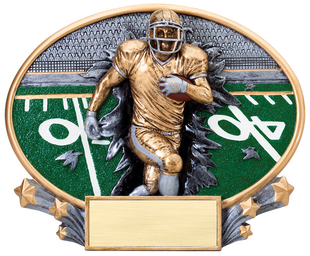 Football 3D Resin Plate Trophy