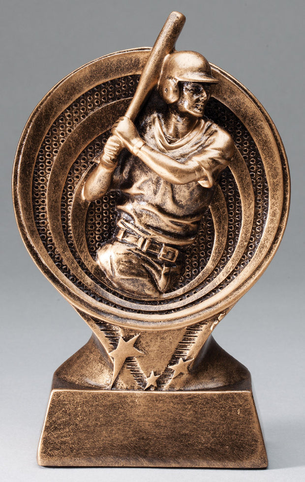 Male Baseball Saturn Resin Trophy