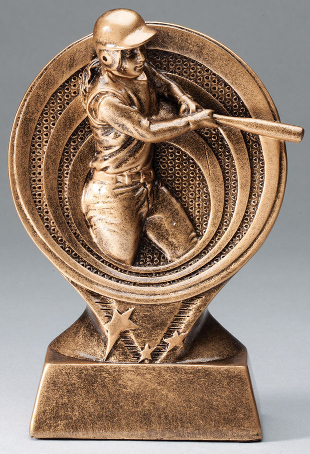 Female Softball Saturn Resin Trophy