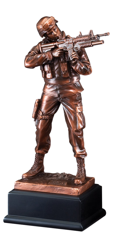 American Hero Army Standing Soldier Sculpture