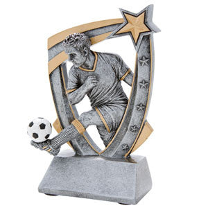 Male Soccer Top Star 3D Trophy