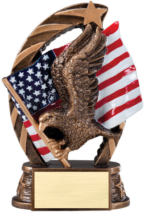 Running Star Eagle with Flag