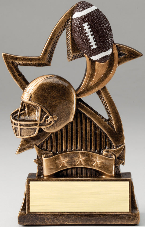 Sweeping Star Football Trophy