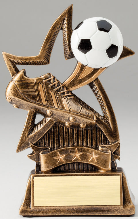 Sweeping Star Soccer Trophy