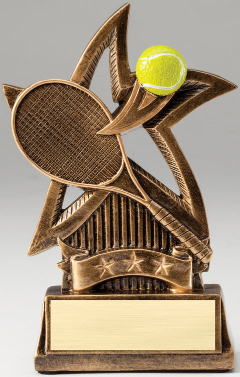 Sweeping Star Tennis Trophy