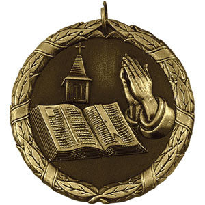 The Open Bible Medallion Gold