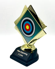 Diamond Shaped Bullseye Trophy- Archery
