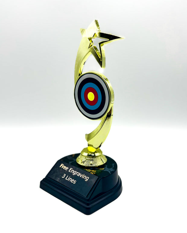 Gold Star Archery Trophy w/ Bullseye