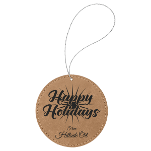 Leatherette Round Ornament