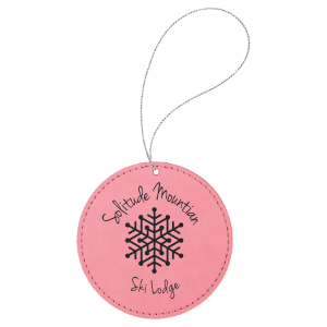 Leatherette Round Ornament