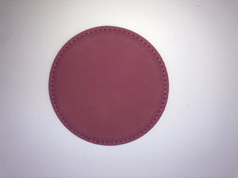 Round Leatherette Coaster Set