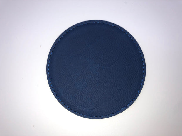 Round Leatherette Coaster Set