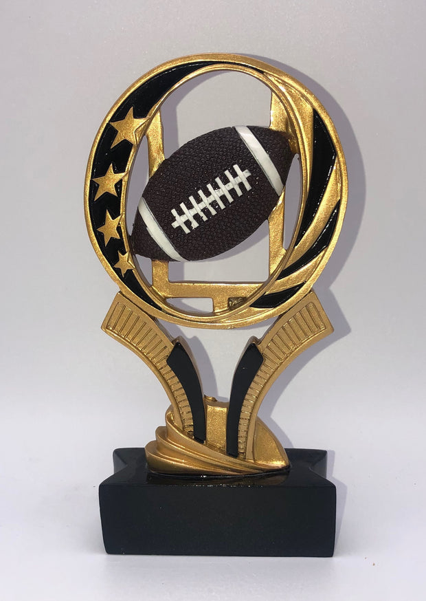 SOCCER FUTBOL THREE DIMENSIONAL TROPHY RESIN AWARD 6 1/4 TALL M~RF6013 ^