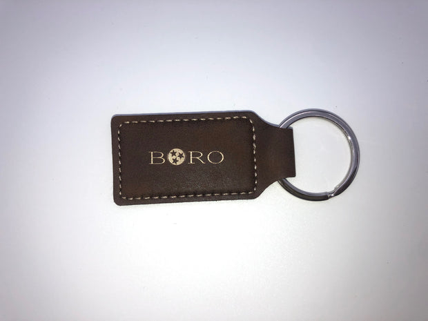 Rectangle Leatherette Keychain