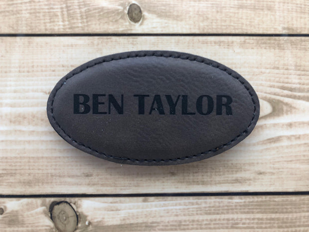 Oval Leatherette Name Badge