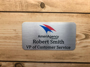 Rectangle Metal Name Badge