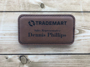 Rectangle Leatherette Name Badge
