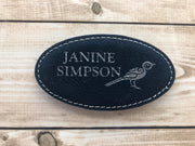 Oval Leatherette Name Badge