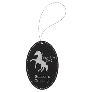 Leatherette Oval Ornament