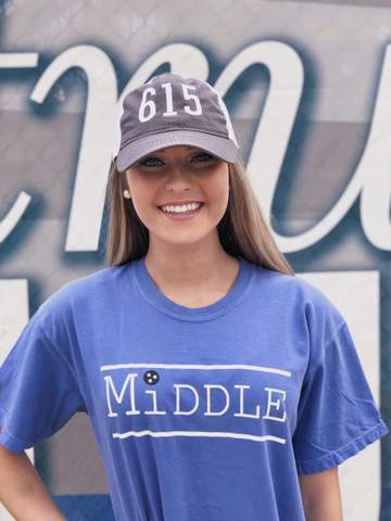 Short Sleeve Royal Blue Middle TN T-shirt, Unisex - Women & Men's Wear