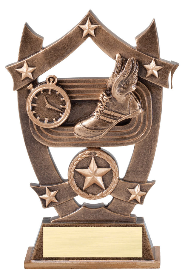 Track Winged Shoe Trophy