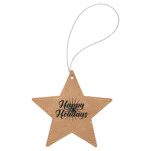 Star Leatherette Ornament