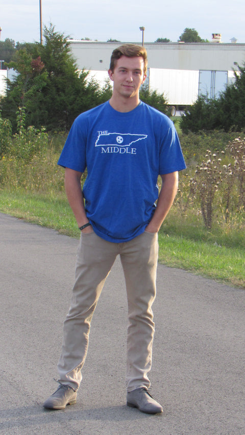 Royal Blue Short Sleeve "The Middle Tennessee" Shirt, Unisex - Women & Men's Wear