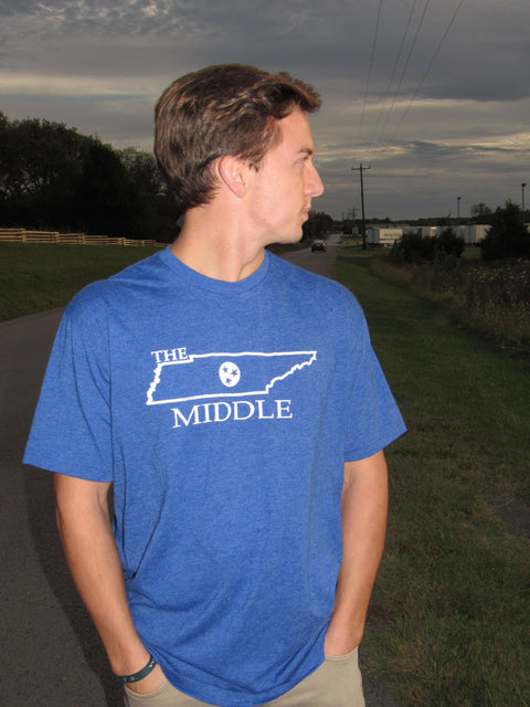 Royal Blue Short Sleeve "The Middle Tennessee" Shirt, Unisex - Women & Men's Wear